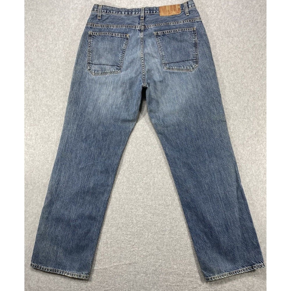 Nautica Jeans Mens 34x31 Classic Relaxed Straight Faded Distressed Denim Baggy - Picture 10 of 13
